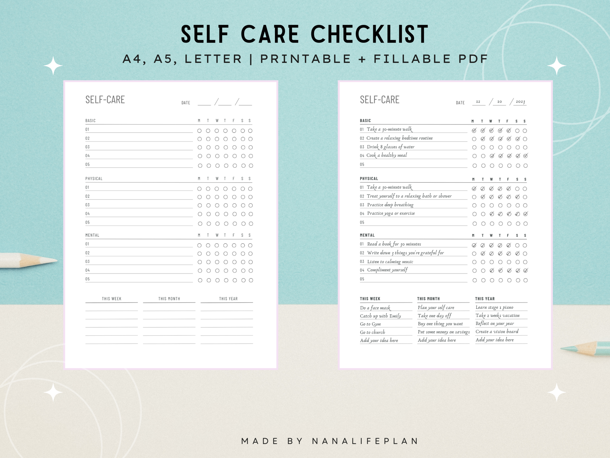 Personal Selfcare Checklist - Image 5