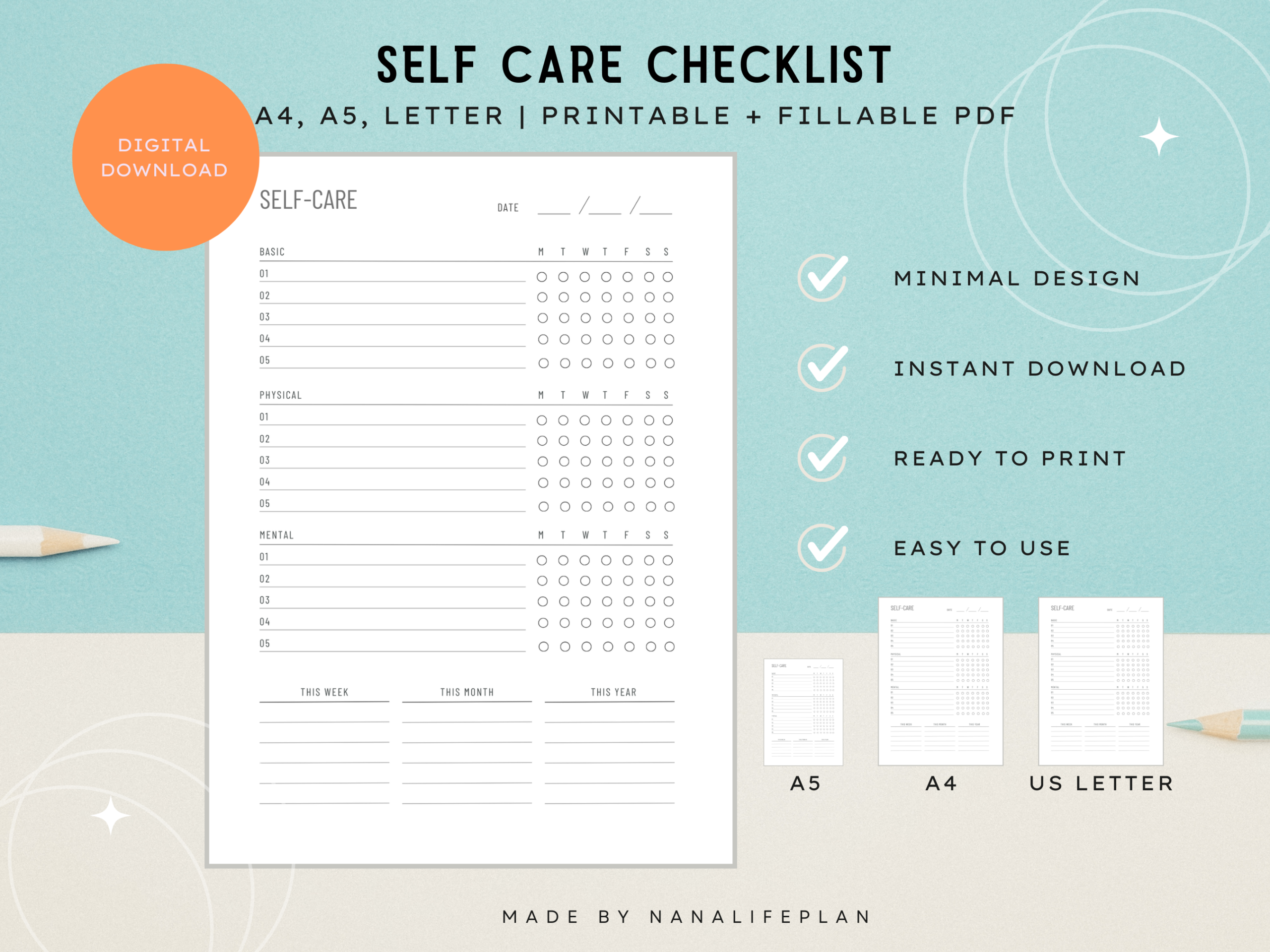Personal Selfcare Checklist - Image 3